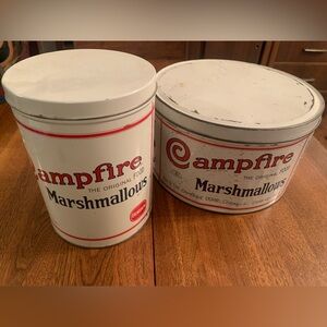 Pair of Vintage Campfire Marshmallow Tins
